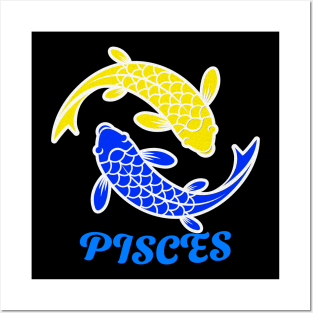 Pisces Zodiac Sign Design Posters and Art